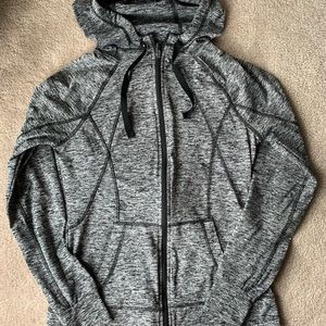 Champion grey zip up athletic sweatshirt